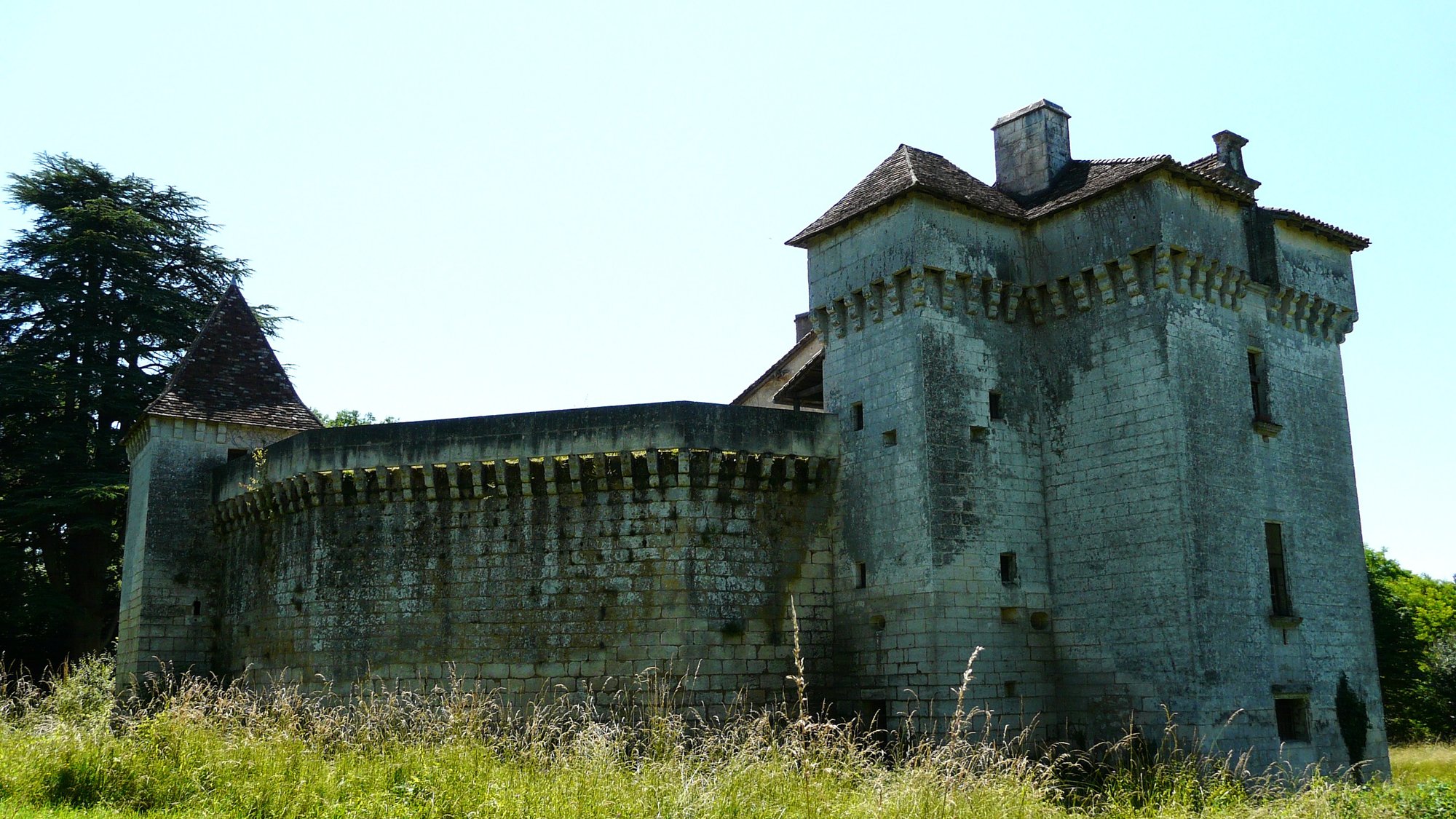 La courtine du château en 2008