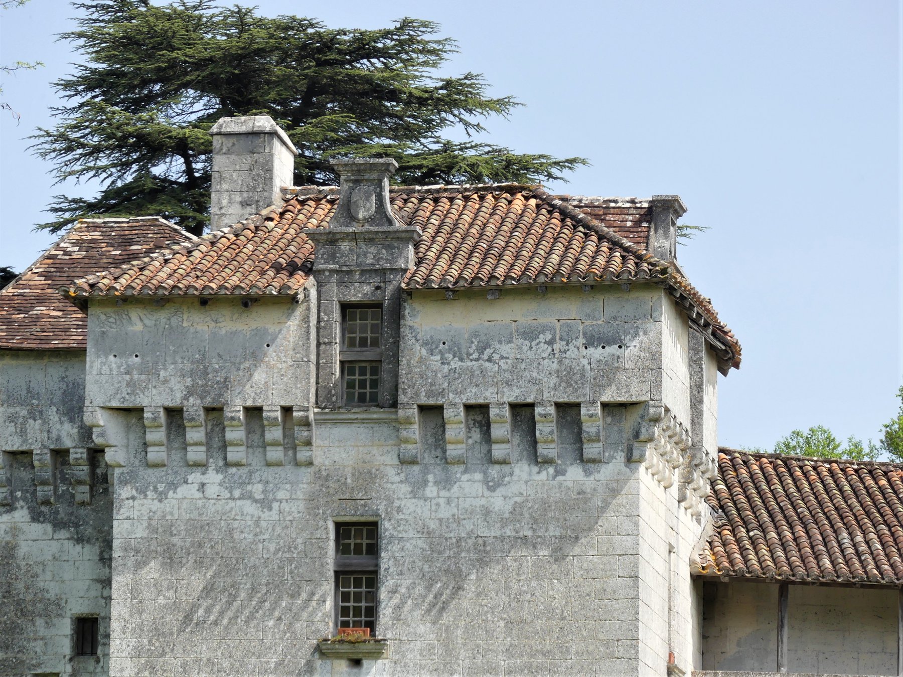 La tour ouest et ses corbeaux moulurés